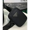Prada Re-Nylon And Saffiano Leather Shoulder Bag Black