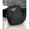 Prada Re-Nylon And Saffiano Leather Shoulder Bag Black