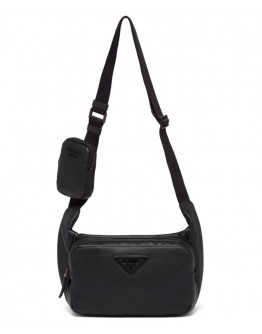 Prada Leather Shoulder Bag Black