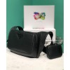 Prada Leather Shoulder Bag Black