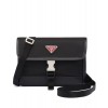 Prada nylon and saffiano leather smartphone case 2ZH108 Black