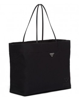 Prada Recycled Nylon Medium Tote Bag Black