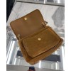 Saint Laurent Niki Medium In Suede And Smooth Leather 498894 Coffee