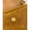 Saint Laurent Niki Medium In Suede And Smooth Leather 498894 Coffee