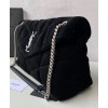 Saint Laurent Loulou Puffer Medium Bag In Quilted Suede And Lambskin