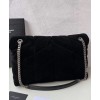 Saint Laurent Loulou Puffer Medium Bag In Quilted Suede And Lambskin