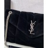 Saint Laurent Loulou Puffer Medium Bag In Quilted Suede And Lambskin