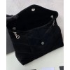 Saint Laurent Loulou Puffer Medium Bag In Quilted Suede And Lambskin