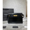 Saint Laurent Manhattan Shoulder Bag In Crocodile-embossed Shiny Leather 579271 Black