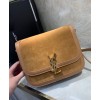 Saint Laurent Solferino Medium Soft Satchel In Suede And Smooth Leather 635025