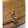 Saint Laurent Solferino Medium Soft Satchel In Suede And Smooth Leather 635025