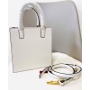 Valentino Garavani VLogo Walk Small Calfskin Tote Bag White