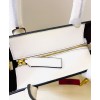 Valentino Garavani VLogo Walk Small Calfskin Tote Bag White
