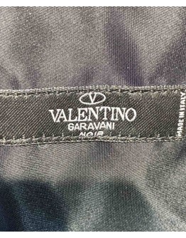 Valentino Garavani Nylon Vltn Backpack With Leather Front Pocket Black