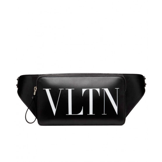 Valentino Garavani Leather Vltn Belt Bag Black
