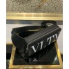 Valentino Garavani Leather Vltn Belt Bag Black
