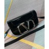 Valentino Garavani Supervee Patent Crossbody Bag Black