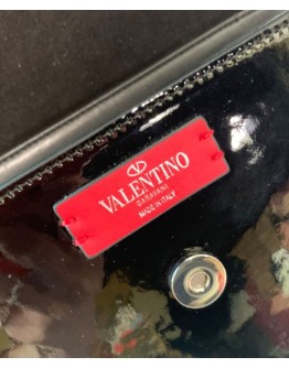 Valentino Garavani Supervee Patent Crossbody Bag Black