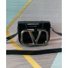 Valentino Garavani Small Supervee Patent Crossbody Bag Black