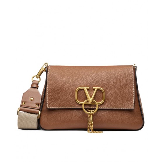 Valentino Garavani Small Vring Grainy Calfskin Crossbody Bag