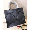 Valentino Garavani VLogo Walk Calfskin Tote Bag Black
