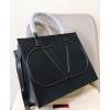 Valentino Garavani VLogo Walk Calfskin Tote Bag Black