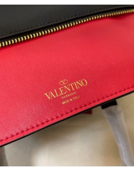 Valentino Garavani VLogo Walk Calfskin Tote Bag Black