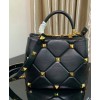 Valentino Garavani Roman Stud The Handle Bag Black