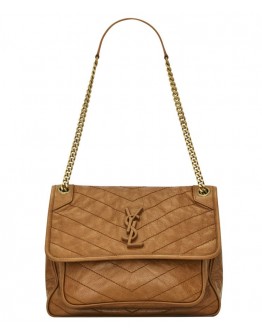 Saint Laurent Medium Niki Chain Bag 498894 Coffee