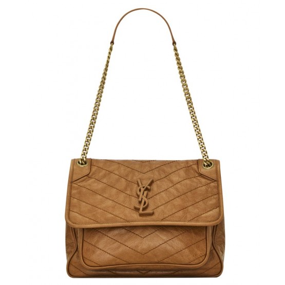 Saint Laurent Medium Niki Chain Bag 498894 Coffee
