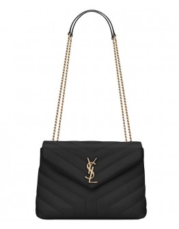 Saint Laurent Small Loulou Bag In Y Quilted Leather 494699 Black