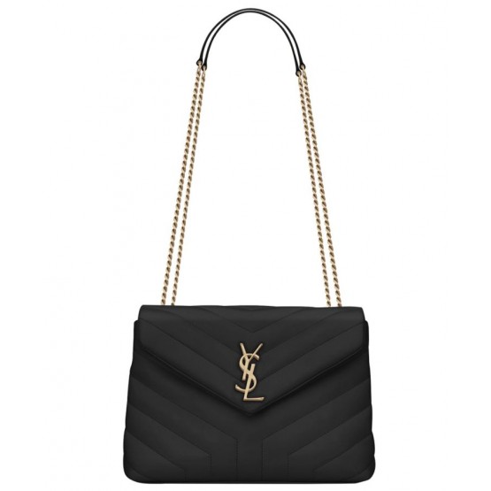 Saint Laurent Small Loulou Bag In Y Quilted Leather 494699 Black