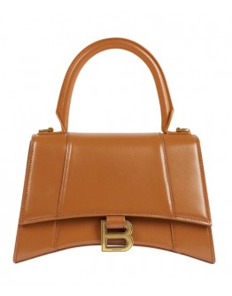 Balenciaga Women's Hourglass Small Top Handle Bag Coffee