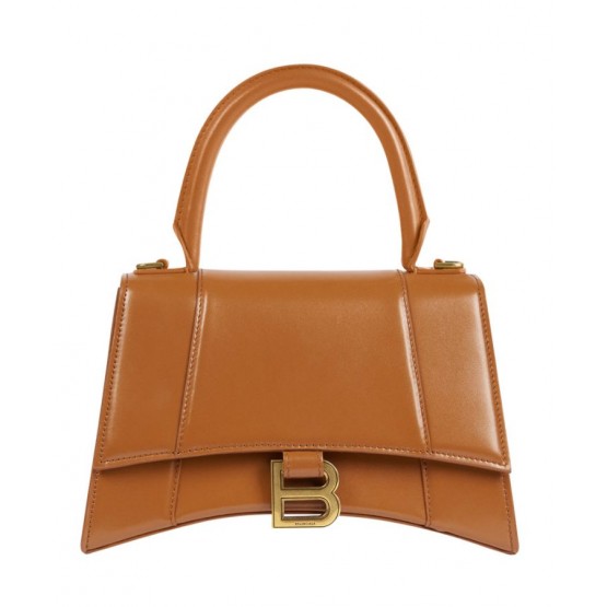 Balenciaga Women's Hourglass Small Top Handle Bag Coffee