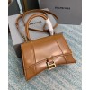 Balenciaga Women's Hourglass Small Top Handle Bag Coffee