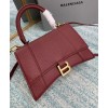 Balenciaga Women Hourglass Small Top Handle Bag Mauve