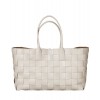 Bottega Veneta Horizontal tote in an orthogonal maxi weave 576828 Cream
