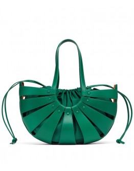Bottega Veneta Borsa The Shell Green Large