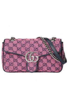 Gucci GG Marmont Multicolour Small Shoulder Bag 443497 Pink
