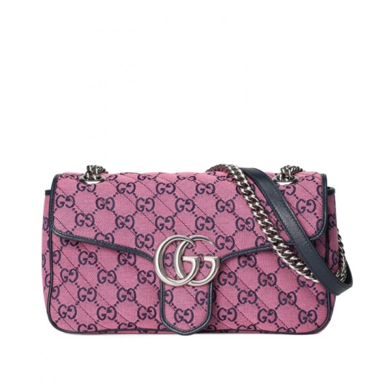 Gucci GG Marmont Multicolour Small Shoulder Bag 443497 Pink
