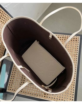 Louis Vuitton Neverfull Mm Tote Bag M45684 Cream