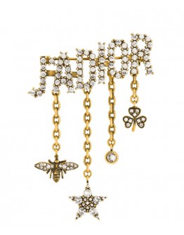 Dior J A dior Brooch Golden