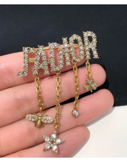 Dior J A dior Brooch Golden