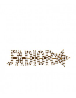 Dior J ADIOR gold-plated vintage metal brooch Golden