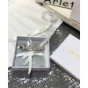 Dior White Crystal J adior Antique Gold-Finish Hairpin Golden