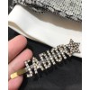 Dior White Crystal J adior Antique Gold-Finish Hairpin Golden