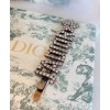 Dior White Crystal J adior Antique Gold-Finish Hairpin Golden
