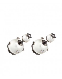 Dior Tribales Butterfly Earrings Black
