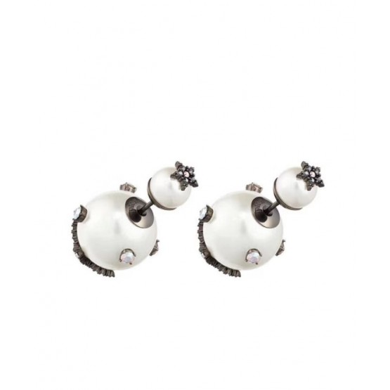 Dior Tribales Butterfly Earrings Black