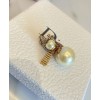 Dior White Resin Pearl And Crystal Elephant JAdior Dior Tribales Antique Gold-Finish Earring Golden